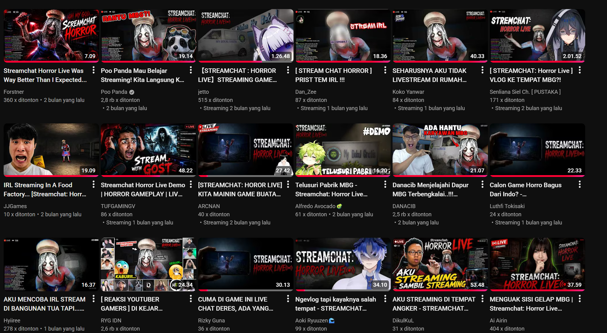 Video komunitas Streamchat Horror Live